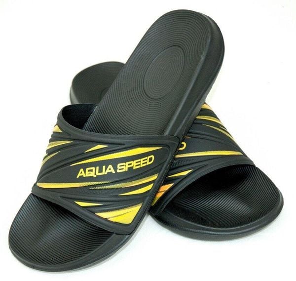 Klapki basenowe męskie Aqua Speed Idaho. Czarne klapki męskie Aqua-Speed, z materiału. Za 57.99 zł.