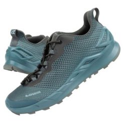 Buty sportowe Lowa 320433 6073 GORE-TEX niebieskie. Niebieskie obuwie sportowe damskie bez wzorów, z gore-texu, trekkingowe. Za 640.22 zł.