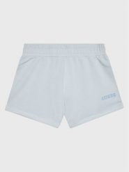 Guess Szorty materiałowe J3GD02 KA6R3 Niebieski Regular Fit. Niebieskie spodenki dla dziewczynek Guess, z aplikacjami, z bawełny. Za 169.99 zł.