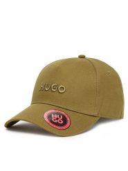 HUGO Czapka z daszkiem 50533410 Zielony. Zielone rękawiczki męskie Hugo, bez wzorów, z bawełny. Za 109.99 zł.