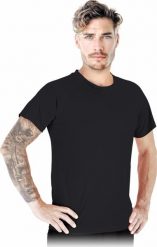 R.E.I.S. TS-PORTO-SS - T-shirt z siateczki doskonała wentylacja męski dzianina 100% poliester 130-135 g/m2 okrągły dekolt - czarny L. Czarne t-shirty męskie R.E.I.S., l, bez wzorów, z dzianiny, bez kołnierzyka. Za 12.03 zł.