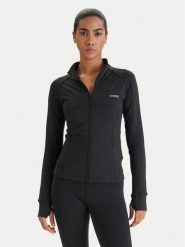 Guess Bluza V6RP15 KD952 Czarny Slim Fit. Czarne bluzy damskie Guess, xl, z aplikacjami, z syntetyku, bez kaptura. Za 349.99 zł.