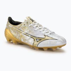 Buty piłkarskie Mizuno Αlpha Japan Md. Białe buty sportowe męskie Mizuno, bez zapięcia, do piłki nożnej. Za 979.99 zł.