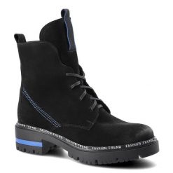 Czarne Botki Lemar Damskie Modne Ocieplane Buty. Czarne kozaki damskie Lemar, ze skóry, bez obcasa, na płaskiej podeszwie. Za 239.00 zł.