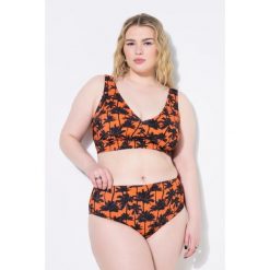 Damskie Figi od bikini wysoki stan nadruk z palmami. Brązowe bikini damskie Ulla Popken, plus size, bez wzorów, plus size. Za 123.99 zł.