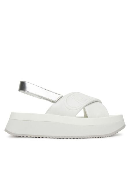 Liu Jo Sandały Dreamy BA5089 EX097 Biały. Białe sandały damskie Liu Jo, bez wzorów, ze skóry, bez obcasa, na płaskiej podeszwie, bez zapięcia. Za 349.99 zł.