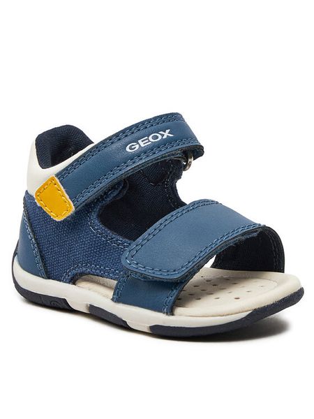 Geox Sandały B Sandal Tapuz Boy B450XB 05410 C4B2G Granatowy. Niebieskie sandały chłopięce Geox, ze skóry, bez zapięcia. Za 209.99 zł.