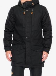 Kurtka ocieplana męska Fjallraven Singi Wool Padded Parka. Czarne kurtki męskie Fjällräven, na zimę, m, bez wzorów, z bawełny, bez kaptura. Za 1,858.99 zł.