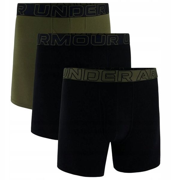 Under Armour Bokserki męskie UNDER ARMOUR khaki - 3 PAK Performance M. Brązowe bokserki męskie Under Armour, m, bez wzorów. Za 141.90 zł.