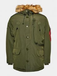 Alpha Industries Kurtka zimowa Polar 123144 Khaki Regular Fit. Brązowe kurtki męskie Alpha Industries, na zimę, m, bez wzorów, z polaru, bez kaptura. Za 859.99 zł.