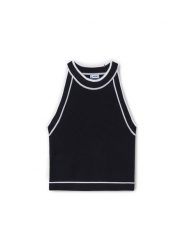 Mayoral Top 6041 Czarny Slim Fit. Czarne t-shirty i topy dla dziewczynek Mayoral, bez wzorów, z wiskozy, bez ramiączek. Za 69.99 zł.