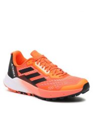 Adidas Buty do biegania Terrex Agravic Flow 2.0 Trail Running Shoes HR1115 Pomarańczowy. Brązowe buty sportowe męskie Adidas, z materiału, bez zapięcia, do biegania. Za 489.99 zł.