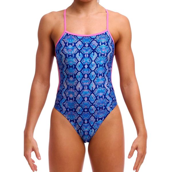 Strój kąpielowy Funkita Blue Viper - Twisted. Niebieskie kostiumy jednoczęściowe damskie FUNKITA, xs, bez wzorów, sportowe, do pływania. Za 259.00 zł.