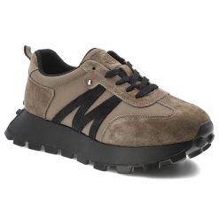 Sneakersy damskie Vinceza, cholewka ze skóry naturalnej sznurowany fason na grubej podeszwie, zielone, 41520. Zielone półbuty damskie VINCEZA, bez wzorów, ze skóry, biznesowe, bez obcasa, na platformie, bez zapięcia. Za 219.00 zł.