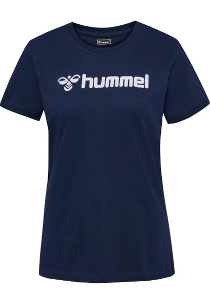 Koszulka damska Hummel Mover. Niebieskie t-shirty damskie Hummel, m, bez wzorów, z bawełny, klasyczne, bez kołnierzyka. Za 59.24 zł.