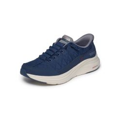 Buty sportowe męskie Skechers Contour Foam Cozy. Niebieskie buty sportowe męskie Skechers, z syntetyku, bez zapięcia, do biegania, Skechers Sport. Za 490.00 zł.