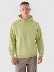 4F Bluza dresowa nierozpinana z kapturem męska 4F x Robert Lewandowski - zielona XL. Zielone bluzy męskie 4f, m, z aplikacjami, z bawełny, z kapturem. W wyprzedaży za 139.99 zł.
