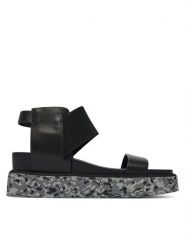 United Nude Sandały Rico Sandal II 110140116 Czarny. Czarne sandały damskie United Nude, bez wzorów, ze skóry, bez obcasa, na koturnie, bez zapięcia. Za 929.99 zł.