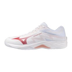 Damskie buty halowe Mizuno Lightning Select Wos. Białe obuwie sportowe damskie Mizuno, bez wzorów, z meshu, do siatkówki. Za 309.99 zł.