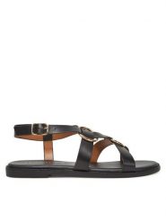Lasocki Sandały RST-5551-01 Czarny. Czarne sandały damskie Lasocki, bez wzorów, ze skóry, bez obcasa, na płaskiej podeszwie, bez zapięcia. Za 159.99 zł.