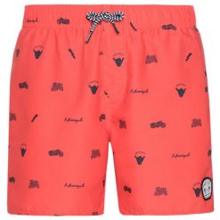 Spodenki chłopięce Protest PRTDENNIS JR beachshort. Brązowe kąpielówki dla chłopców Protest, bez wzorów. W wyprzedaży za 80.00 zł.