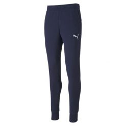 Spodnie Puma teamGOAL 23 Casuals Pants. Niebieskie spodnie sportowe męskie Puma, m, bez wzorów, z bawełny, do piłki nożnej. Za 99.00 zł.