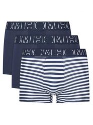 HOM Komplet bokserek Christofer 402999 Granatowy. Niebieskie bokserki męskie HOM, m, bez wzorów, z bawełny. Za 149.99 zł.