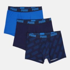 Bokserki męskie Puma LOGO AOP 3-PACK 93554702 r S. Bokserki męskie Puma, m, bez wzorów, z bawełny. Za 139.48 zł.