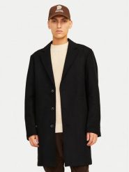 Jack & Jones Płaszcz wełniany Harris 12263845 Czarny Regular Fit. Czarne płaszcze męskie Jack & Jones, na zimę, m, bez wzorów, z syntetyku, bez kaptura. Za 599.99 zł.