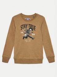 Jack & Jones Junior Bluza Headon 12220197 Brązowy Regular Fit. Brązowe bluzy dla chłopców Jack & Jones Junior, bez wzorów, z syntetyku, bez ramiączek, bez kaptura. Za 209.99 zł.