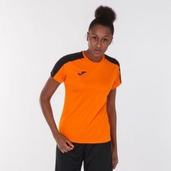 Koszulka do piłki nożnej damska Joma Academy III z krótkim rękawem. Brązowe t-shirty damskie Joma, s, bez wzorów, sportowe, bez kołnierzyka. Za 86.70 zł.