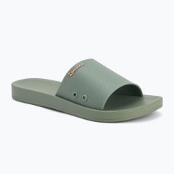 Klapki damskie Ipanema Anat Classic. Zielone klapki damskie Ipanema, bez wzorów, bez obcasa. Za 99.00 zł.