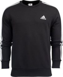 Adidas Bluza męska adidas Essentials French Terry 3-Stripes czarna IC9317 S. Czarne bluzy męskie Adidas, m, bez wzorów, bez kaptura. Za 198.86 zł.
