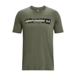 Koszulka Under Armour Camo Chest. Białe koszulki sportowe męskie Under Armour, l, bez wzorów, z bawełny, bez kołnierzyka, bez ramiączek, na fitness i siłownię. Za 213.00 zł.