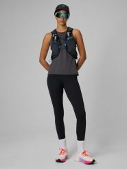 4F Legginsy do biegania szybkoschnące damskie - czarne M. Czarne legginsy damskie 4f, l, bez wzorów, z podwyższonym stanem, do biegania. Za 169.99 zł.