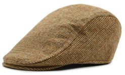 Kaszkiet Jesienno-Zimowy z Dodatkiem Wełny - Pako Jeans - Beżowy Melanż. Brązowe czapki i kapelusze męskie Pako Jeans, na jesień, bez wzorów, z jeansu. Za 59.00 zł.