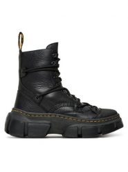 Dr. Martens Trzewiki Dmxl DM41646001 Czarny. Czarne botki damskie Dr. Martens, ze skóry, bez obcasa, na płaskiej podeszwie, bez zapięcia. Za 799.99 zł.