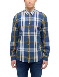 Męska Koszula Mustang Style Chester Big Check Blue 1017529 12859. Niebieskie koszule męskie Mustang, m, bez wzorów, bez kołnierzyka, bez ramiączek. Za 129.99 zł.