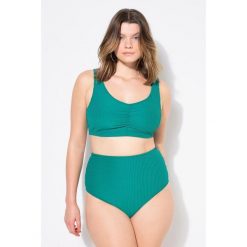 Damskie Figi od bikini figi wysoki stan fakturowany materiał. Zielone bikini damskie Ulla Popken, plus size, bez wzorów, plus size. Za 123.99 zł.