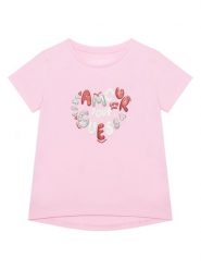 Guess T-Shirt K6RI02 K6YW4 Różowy Relaxed Fit. Czerwone t-shirty i topy dla dziewczynek Guess, z aplikacjami, z bawełny, bez ramiączek. Za 79.99 zł.