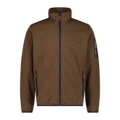 Bluza zippowana z technicznej siateczki CMP. Niebieskie bluzy męskie CMP, bez wzorów, z materiału, z kapturem. Za 256.85 zł.