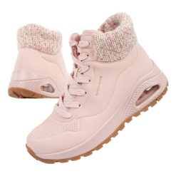 Buty damskie Skechers Uno Rugged. Czerwone obuwie sportowe damskie Skechers, bez wzorów, ze skóry, trekkingowe. Za 289.00 zł.
