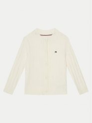 Tommy Hilfiger Kardigan KG0KG08282 M Beżowy Regular Fit. Brązowe swetry dla dziewczynek Tommy Hilfiger, bez wzorów, z syntetyku, bez kołnierzyka, bez ramiączek, bez kaptura. Za 179.99 zł.