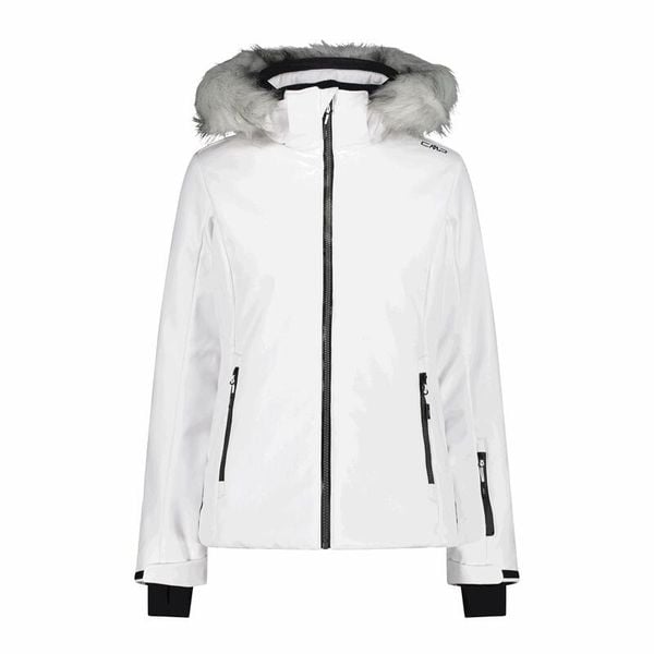 Kurtka damska narciarska CMP 31W0196F. Białe kurtki damskie CMP, na zimę, l, bez wzorów, z softshellu, z kapturem. W wyprzedaży za 734.99 zł.