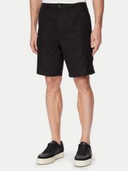 Calvin Klein Jeans Szorty materiałowe LV04RF610G Czarny Regular Fit. Czarne szorty męskie Calvin Klein Jeans, m, bez wzorów, z bawełny. Za 409.99 zł.