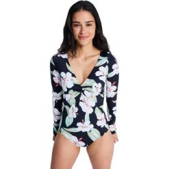 Jednoczęściowy kostium kąpielowy długi rękaw damski BEACH CLASSIC. Czarne kostiumy jednoczęściowe damskie Roxy, xl, bez wzorów, z elastanu, sportowe. Za 339.99 zł.