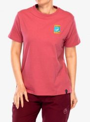 Koszulka bawełniana damska La Sportiva Moon Climb T-Shirt. Czerwone t-shirty damskie La Sportiva, xs, bez wzorów, z bawełny, eleganckie, bez kołnierzyka. Za 153.99 zł.