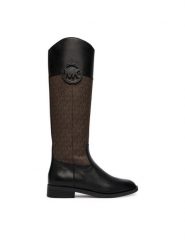 MICHAEL Michael Kors Kozaki Kimmee 40F6KMFB5B Brązowy ciemny. Brązowe kozaki damskie MICHAEL Michael Kors, ze skóry, bez obcasa, na płaskiej podeszwie. Za 1,239.00 zł.