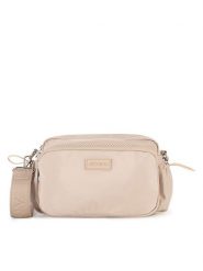 JENNY Torebka JNY-M-008-07 Beżowy. Brązowe listonoszki damskie Jenny, bez wzorów, z materiału, bez dodatków. Za 139.99 zł.