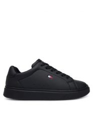 Tommy Hilfiger Sneakersy T3X9-35233-1355999 S Czarny. Czarne buty sportowe chłopięce Tommy Hilfiger, bez wzorów, ze skóry, bez zapięcia. Za 304.99 zł.